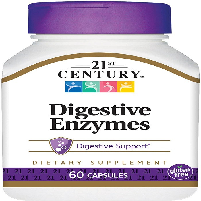 21st Century, Digestive Enzymes, হজম এনজাইমস, সাধারণ হজম ফাংশন উন্নত করে, 60 ক্যাপসুল, মার্কিন যুক্তরাষ্ট্রের তৈরি
