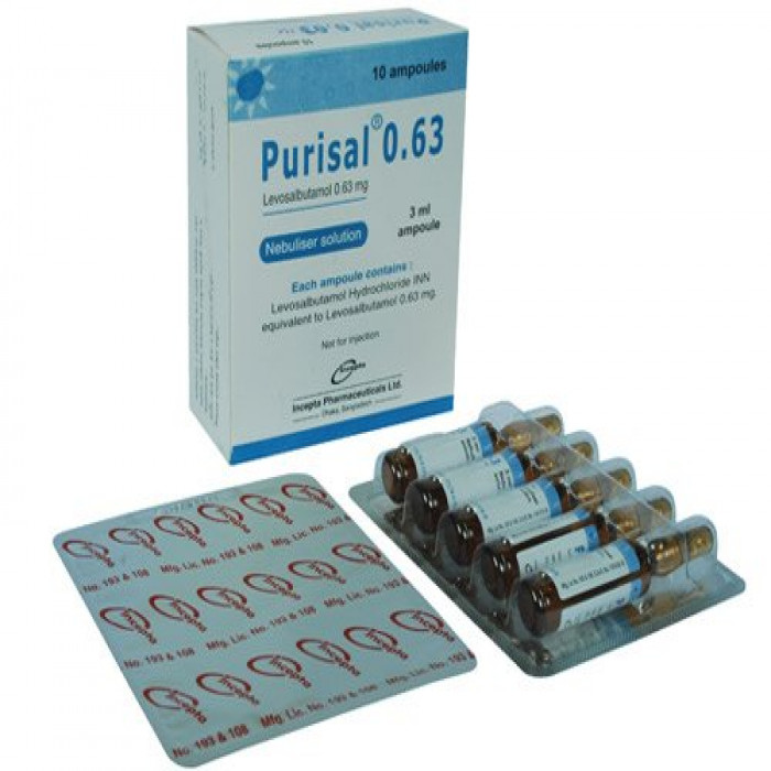 Purisal 0.63mg nebuliser solution