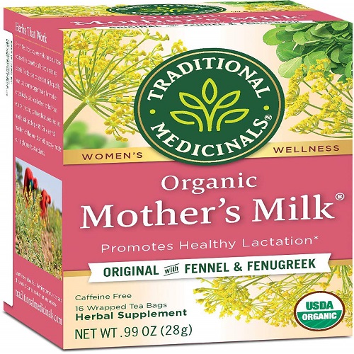 Traditional Medicinals Organic Mother's Milk Women's Tea, Promotes Healthy Lactation, 16 Tea Bags