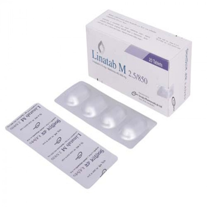 Linatab M 2.5 mg/850mg 4pcs