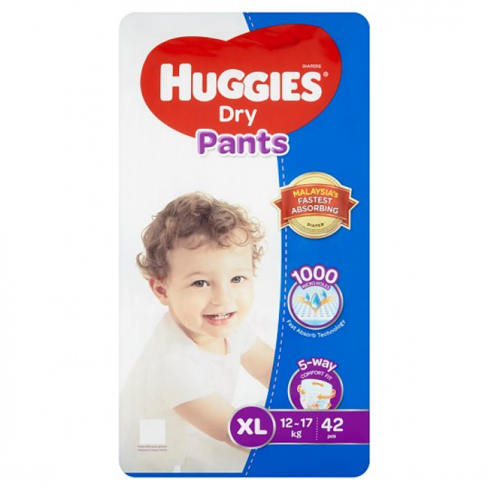 Huggies Dry pants (XL)12-17kg 42Pcs