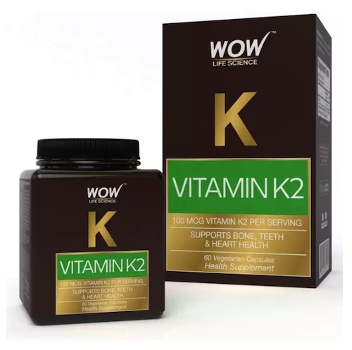 WOW Vitamin K2 100mcg (support bone and teeth health and immune responses) - India