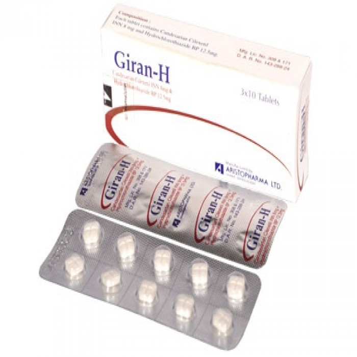 Giran-H Tablet 8 mg+12.5 mg (10pcs)