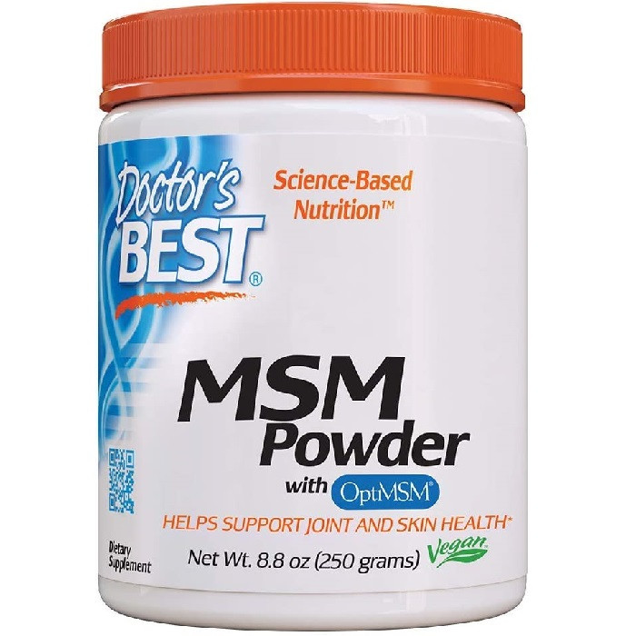 Doctor's Best MSM Powder with OptiMSM, Non-GMO, Vegan, Gluten Free, Soy Free, 250 Grams, USA