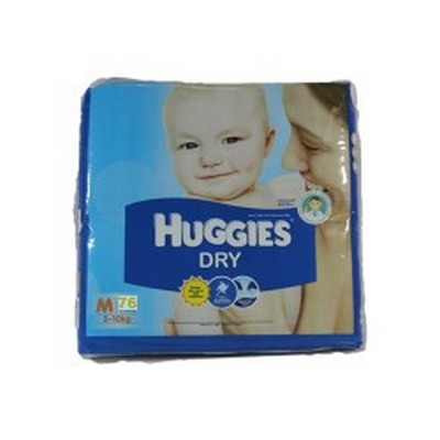 Huggies Dry Diapers 76pcs (M)-Malaysia