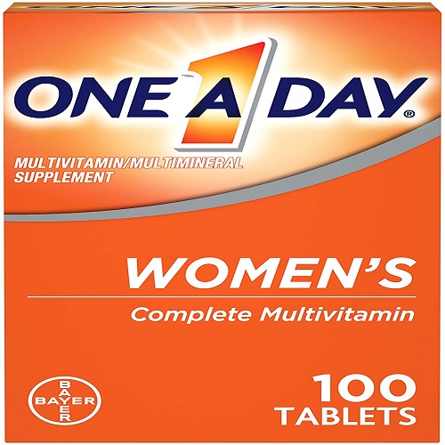 One A Day Women’s Multivitamin Supplement with Vitamin A, Vitamin C, Vitamin D, Vitamin E and Zinc for Immune Health Support, B12, Biotin, Calcium & More, 100 count, USA