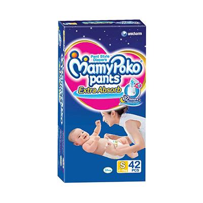 MamyPoko Pants diaper S(4-8kg.) 42pcs-India