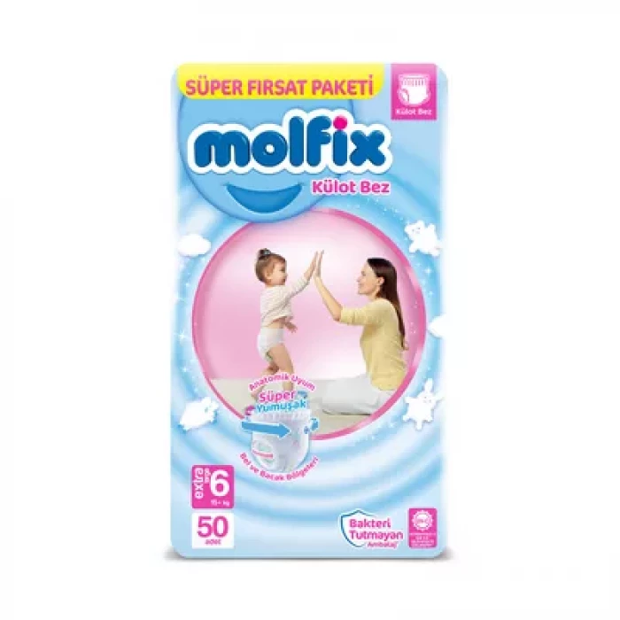 Molfix Baby Diaper Pants Super Pack Extra Large 15+ kg 50 pcs
