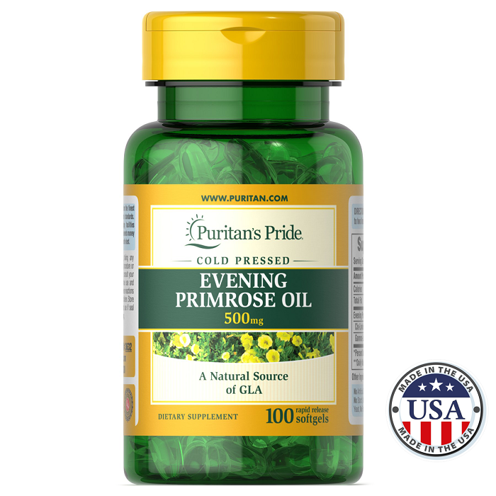 Puritan's Pride Evening Primrose Oil 500 mg,T 100 Total Softgels