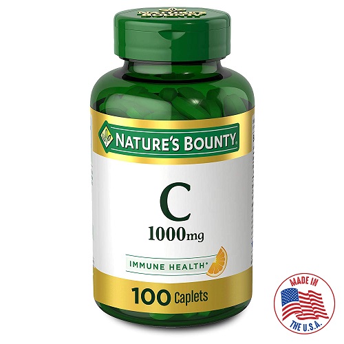 Vitamin C by Nature’s Bounty for immune support. Vitamin C is a leading immune support vitamin, 1000mg, 100 Caplets, USA