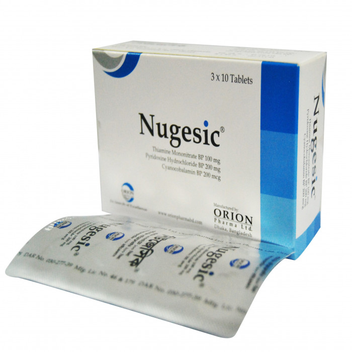 Nugesic 100 mg+200 mg+200 mcg 10pcs