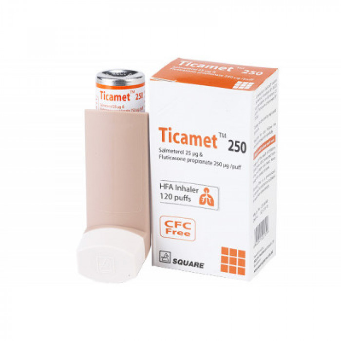 Ticamet 250 HFA Inhaler 120 puffs