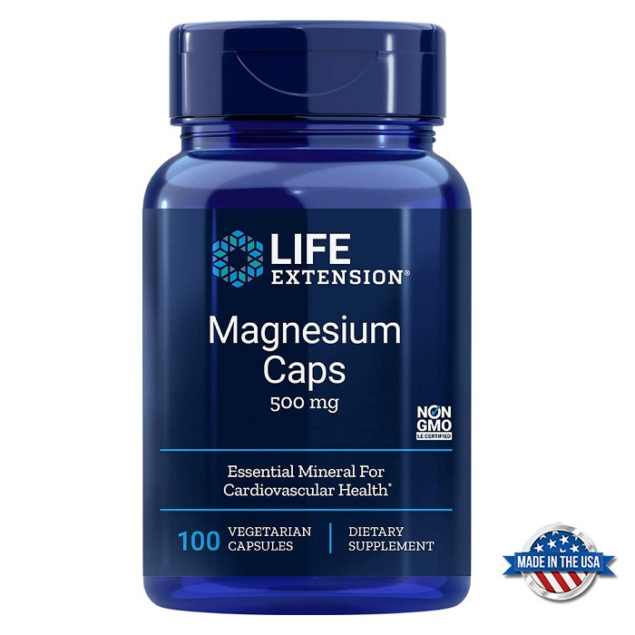 Life Extension Magnesium 500mg, improve Heart Health, Boost Exercise Performance, Fights Depression, Benefits Against Type 2 Diabetes, Can Lower Blood Pressure, 100 Capsules, USA