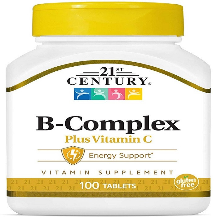 21st Century, B Complex Plus Vitamin C, Support Immune System, convert Food into Energy, Nervous System Function, 100 Tablets, USA