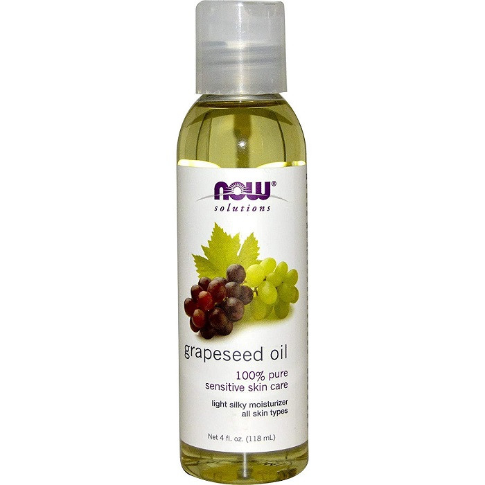 NOW Solutions, Grape seed Oil, Skin Care for Sensitive Skin, Light Silky Moisturizer for All Skin Types, 118 ml, USA