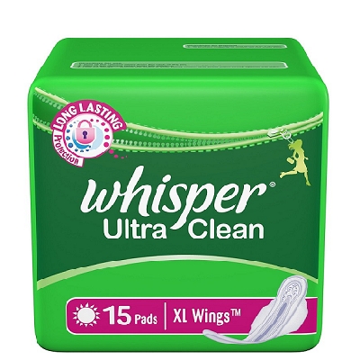 Whisper Ultra Clean Sanitary Napkin (XL Wings) 15Pads