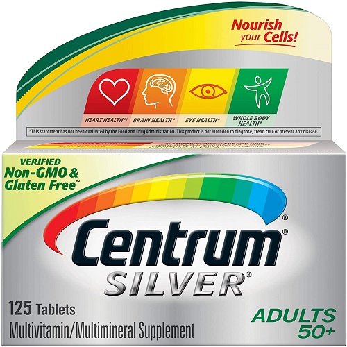 Centrum Silver Multivitamin for Adults 50 Plus Multimineral Supplement 125pcs, USA