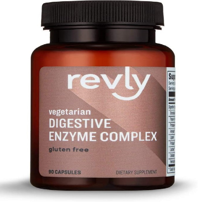 Revly Digestive Enzyme Complex, Supports Healthy Digestion, 45 Servings, 90 Count