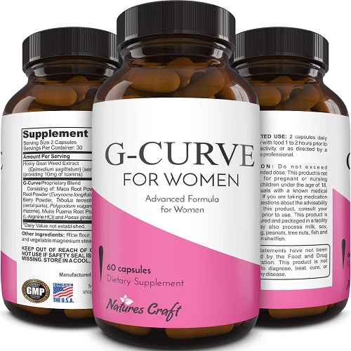 G-Curve Pure & Potent Shape Enhancer as well as Increasing the Size Of Your Buttocks, Libido, 60 Capsules, USA