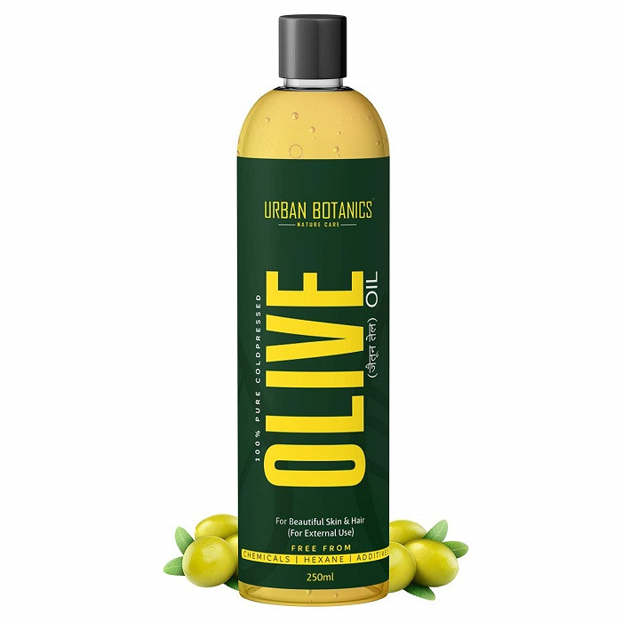 UrbanBotanics Pure Cold Pressed Olive Oil For Hair and Skin, 250ml