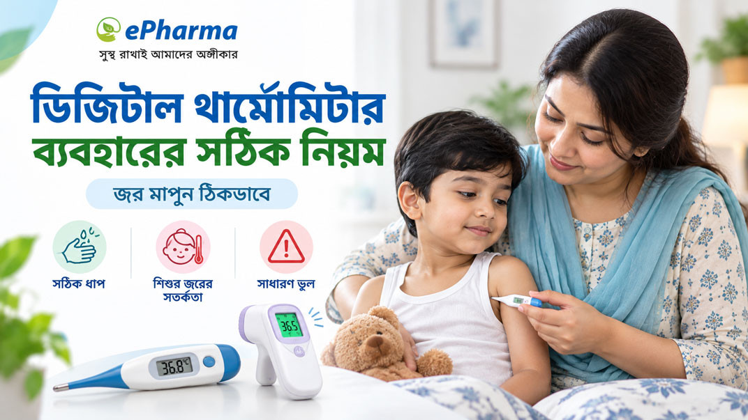 ডিজিটাল থার্মোমিটার ব্যবহারের সঠিক নিয়ম: জ্বর মাপার ধাপ ও সাধারণ ভুল