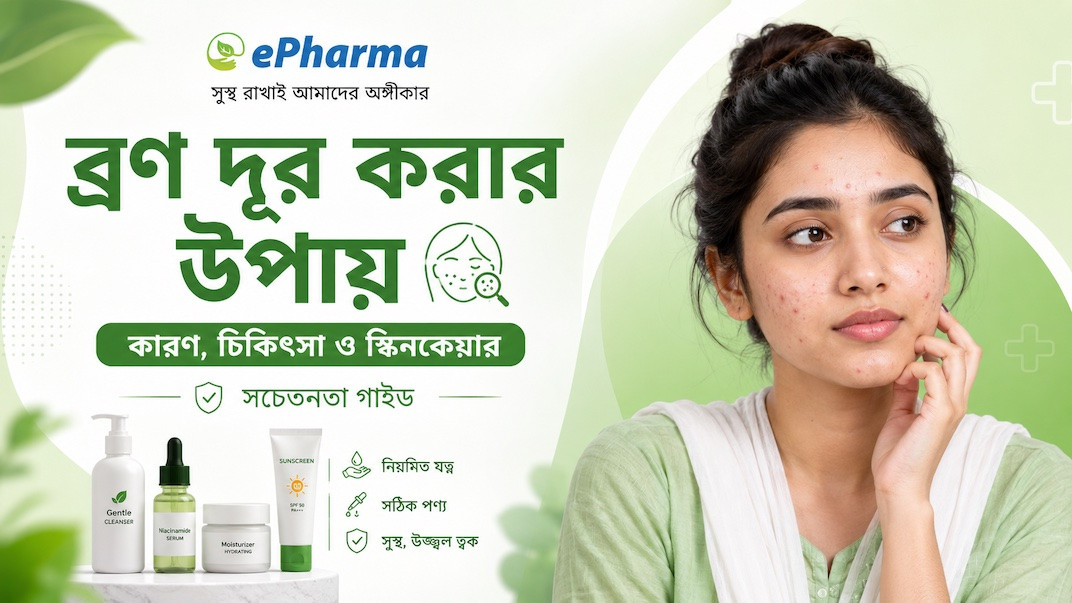 ব্রণ দূর করার উপায়: কারণ, ধরন, চিকিৎসা ও স্কিনকেয়ার