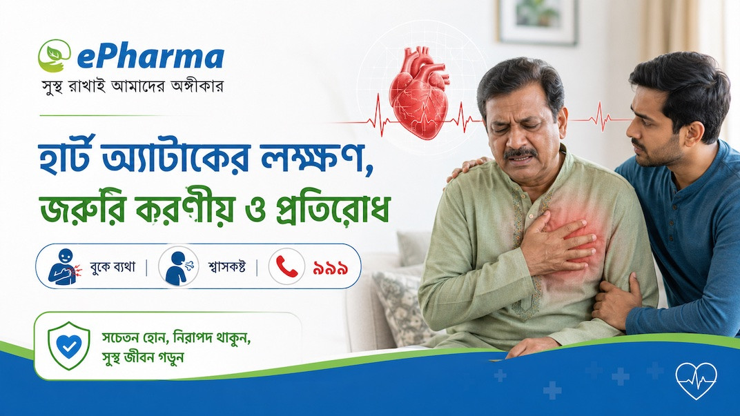 হার্ট অ্যাটাকের লক্ষণ: বুক ব্যথা, জরুরি করণীয় ও প্রতিরোধ