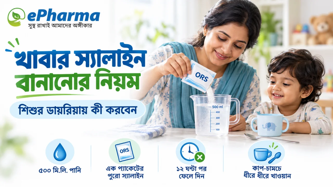 খাবার স্যালাইন বানানোর নিয়ম: শিশুর ডায়রিয়ায় যে ভুল বিপদ ডাকে