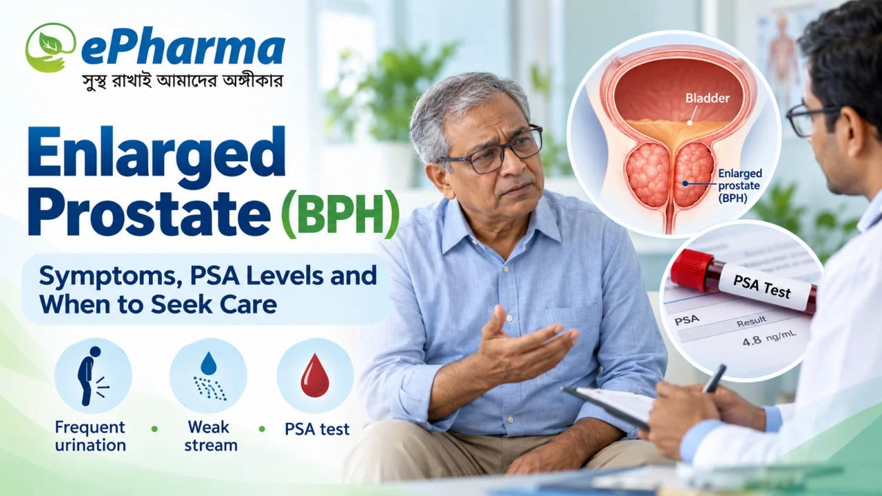 Enlarged Prostate (BPH): Symptoms, PSA Levels and When to Seek Care