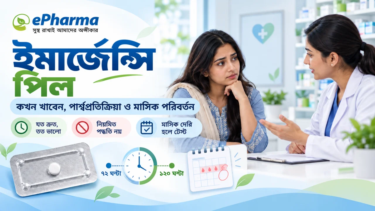 ইমার্জেন্সি পিল খাওয়ার নিয়ম: কখন খাবেন, পার্শ্বপ্রতিক্রিয়া ও মাসিক চক্র