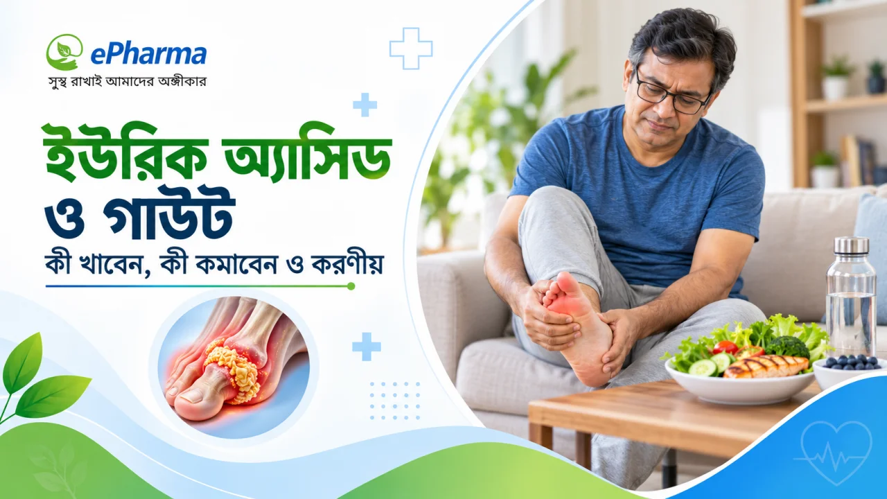 ইউরিক অ্যাসিড বাড়লে কী খাবেন, কী খাবেন না? গাউটের লক্ষণ ও করণীয়