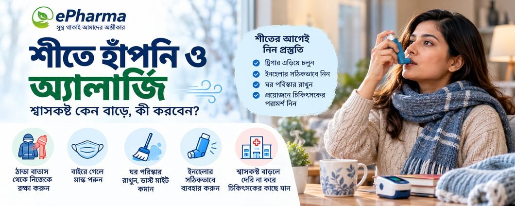 শীতে হাঁপানি ও অ্যালার্জি: শ্বাসকষ্ট কেন বাড়ে, কী করবেন