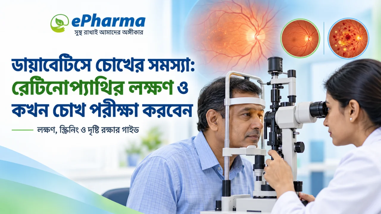 ডায়াবেটিসে চোখের সমস্যা: রেটিনোপ্যাথির লক্ষণ ও কখন চোখ পরীক্ষা করবেন