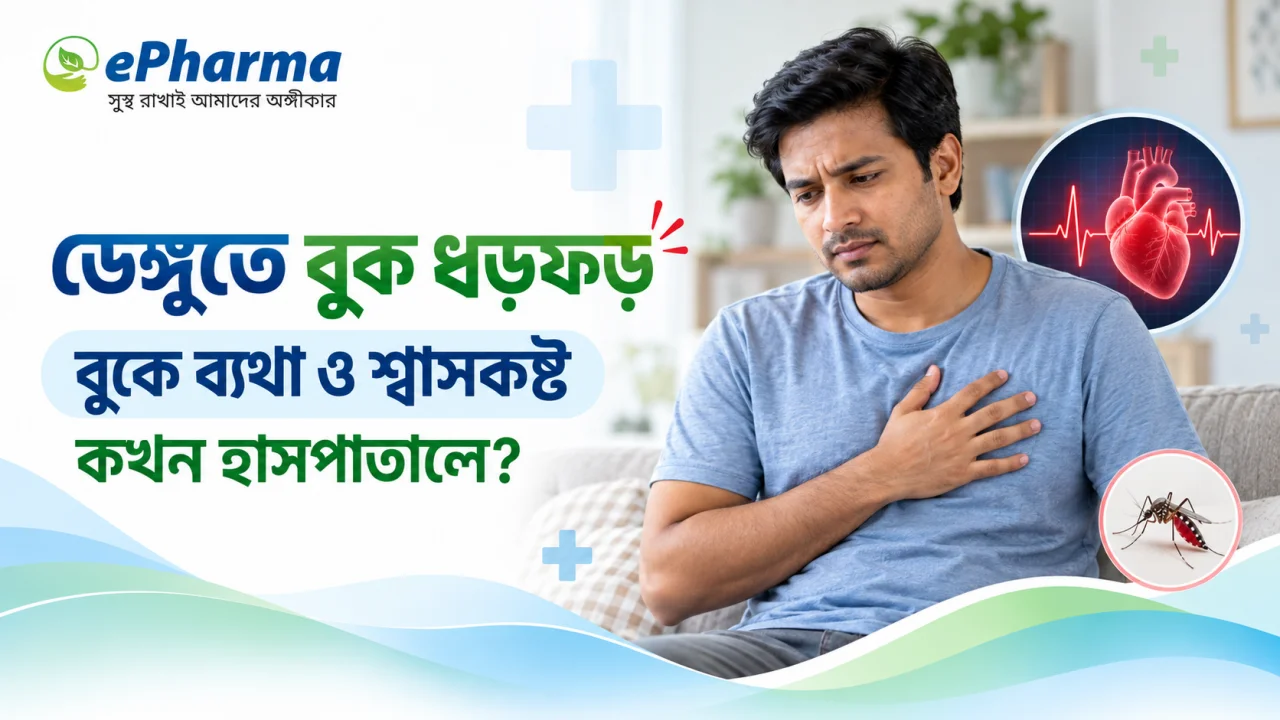 ডেঙ্গুতে বুক ধড়ফড় বা বুকে ব্যথা: কখন হার্টের সমস্যা, কখন হাসপাতালে
