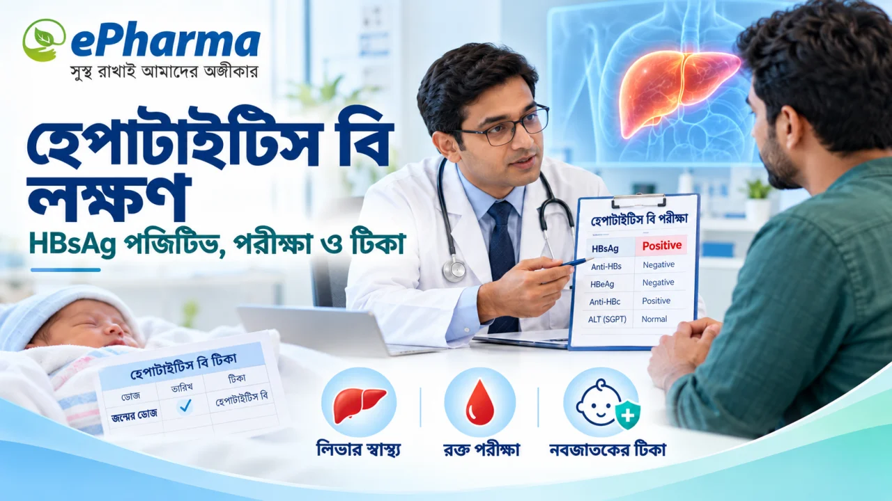 হেপাটাইটিস বি: লক্ষণ, HBsAg পজিটিভ হলে করণীয় ও টিকা