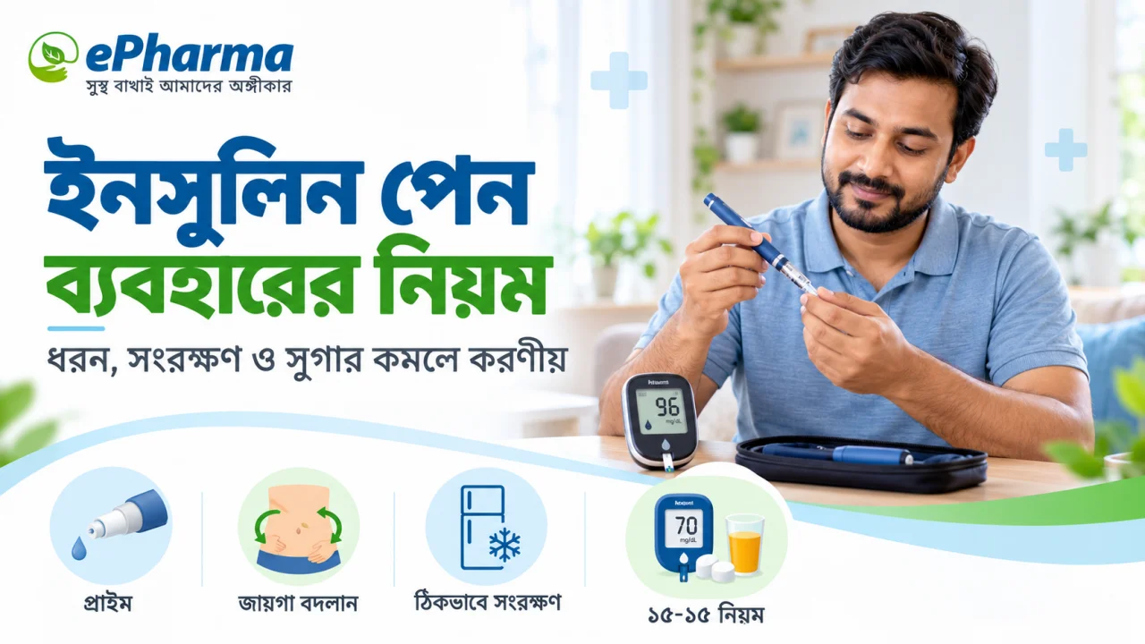 ইনসুলিন পেন ব্যবহারের নিয়ম ও ইনসুলিনের ধরন