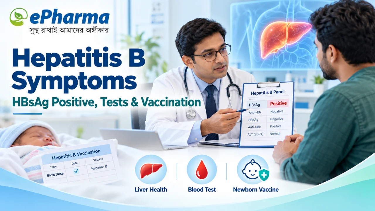 Hepatitis B Symptoms: HBsAg Positive, Tests and Vaccination