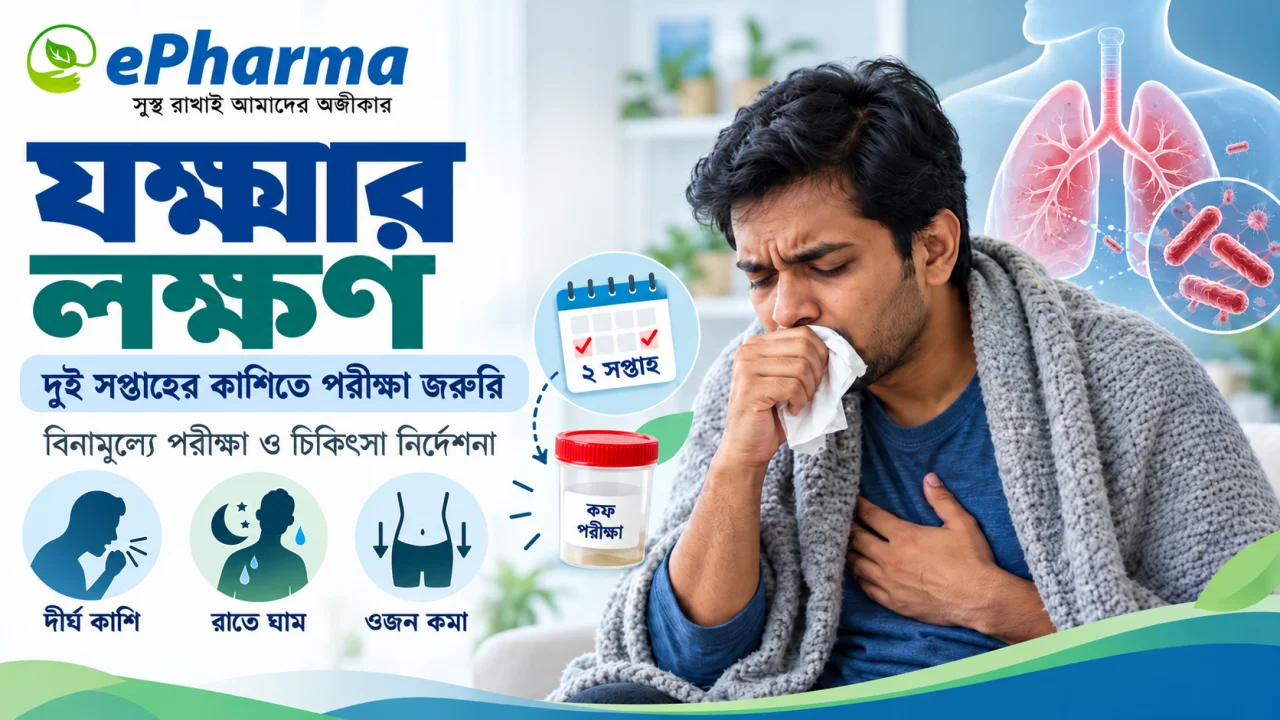 যক্ষ্মার লক্ষণ: দুই সপ্তাহের কাশি, বিনামূল্যে পরীক্ষা ও পূর্ণ চিকিৎসা