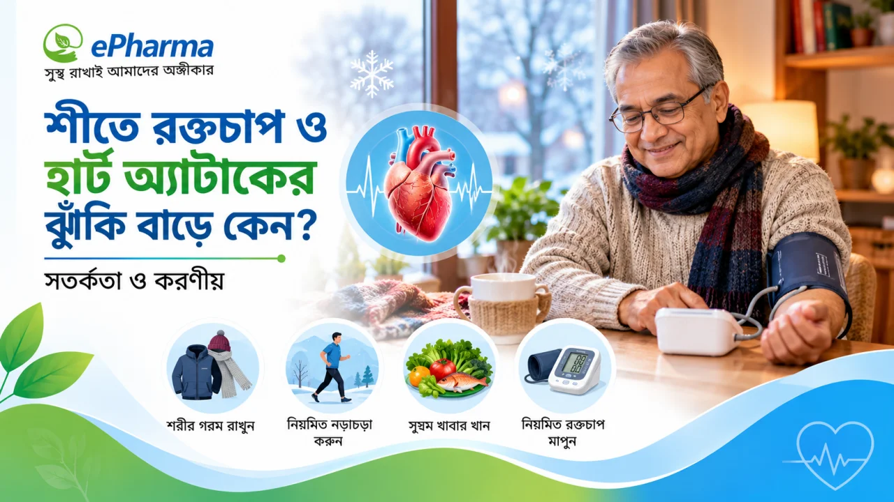 শীতে রক্তচাপ ও হার্ট অ্যাটাকের ঝুঁকি বাড়ে কেন? সতর্কতা ও করণীয়