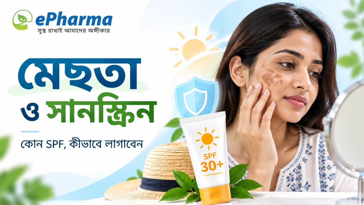 মেছতা দূর করার উপায় ও সানস্ক্রিন: কোন SPF, কীভাবে লাগাবেন