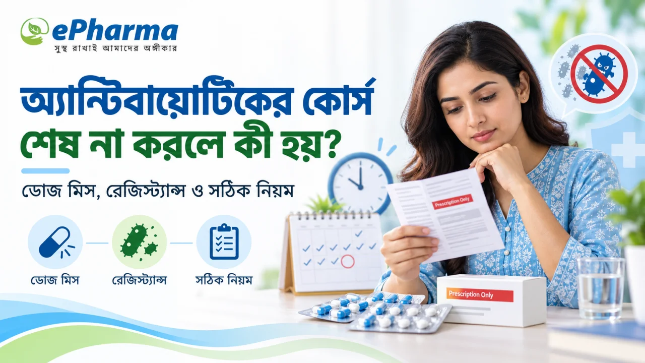 অ্যান্টিবায়োটিকের কোর্স শেষ না করলে কী হয়?