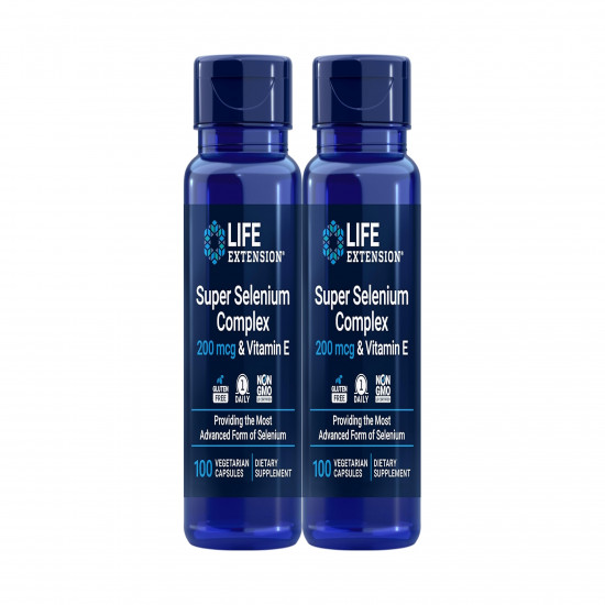 Life Extension Super Selenium Complex 200mcg & Vitamin E, 100 vcaps