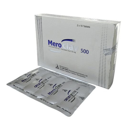Meroclav 500/125mg Tablet - Buy Online in Bangladesh | ePharma