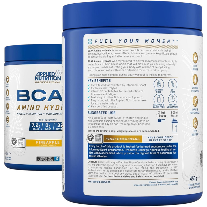 Applied Nutrition BCAA Amino Hydrate, Pineapple, 32 Serving - Buy Online in Bangladesh | ePharma