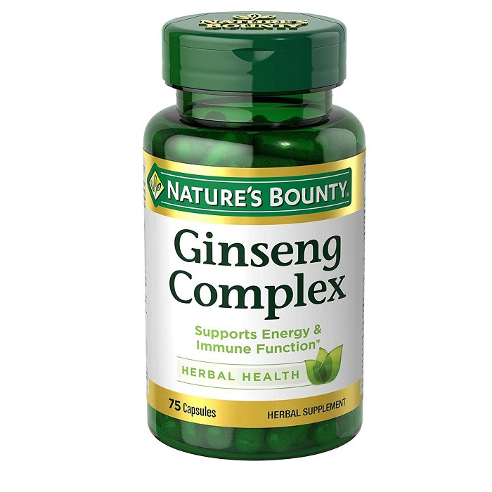 Nature's Bounty, GinsengComplex Supports Vitality & Immune Function, 75 Capsule, USA