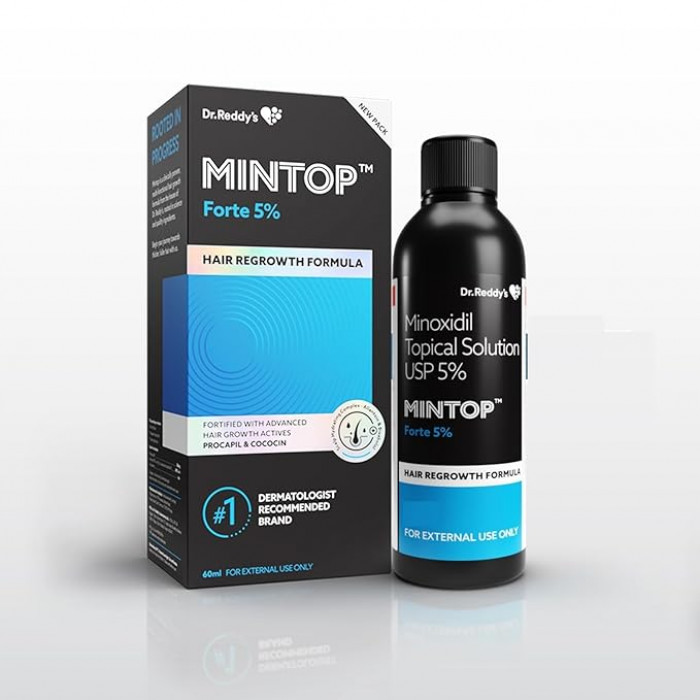 Mintop Forte 5% - Hair Restore Formula with Minoxidil, Reduces Hairfall, 60 ml