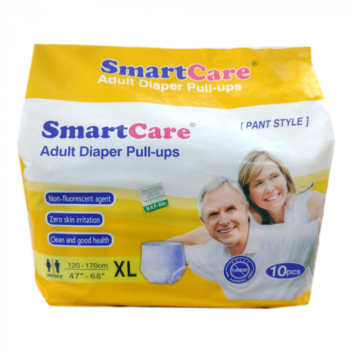 Smartcare Adult Unisex Diapers, Pull-ups, Pant, XL (120-170cm) 10pcs