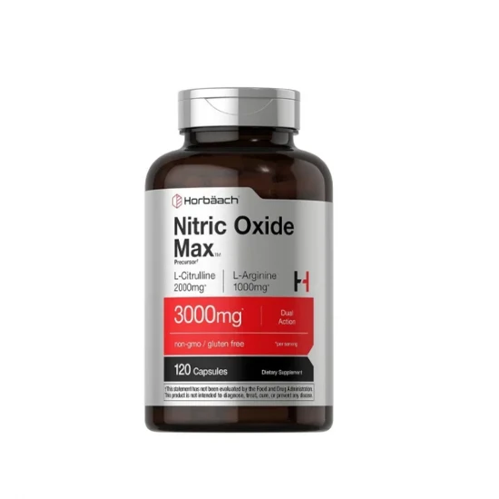 Horbaach Nitric Oxide Precursors Max 3000mg, 120 Capsules