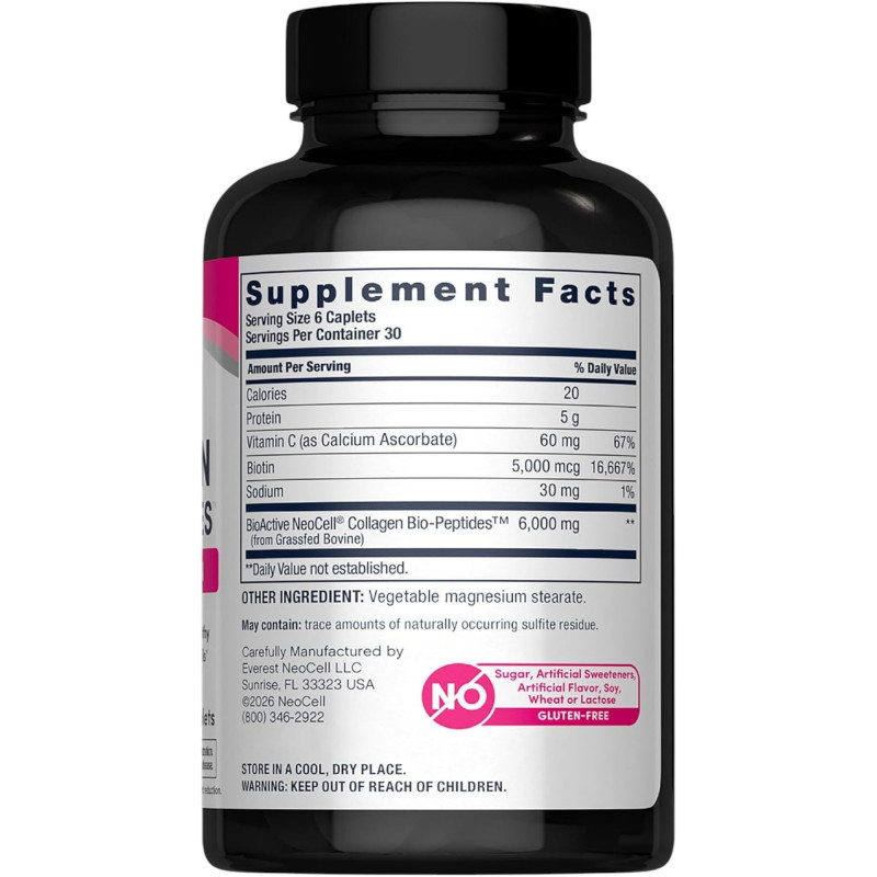 Neocell Super Collagen + Vitamin C & Biotin for Healthy Skin, Hair, Nail & Joint Support, 180 Tablets, USA - Buy Online in Bangladesh | ePharma