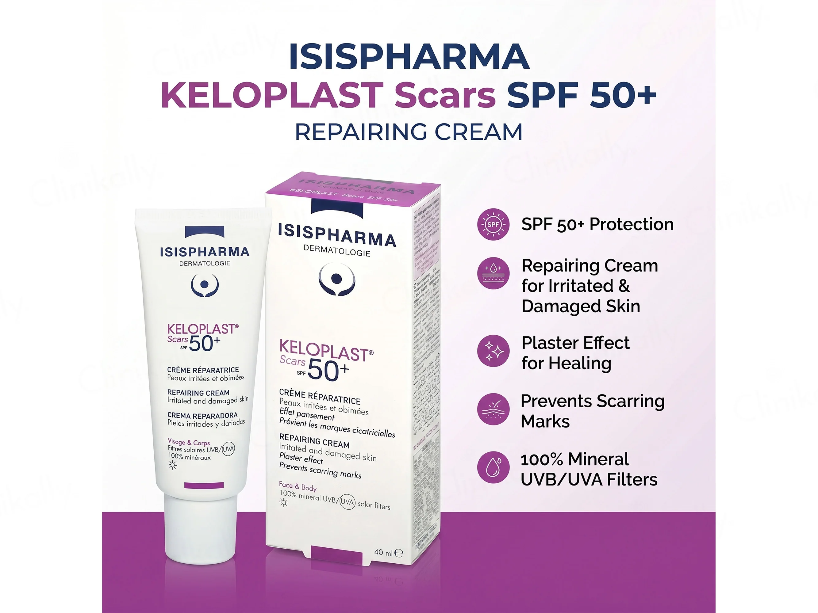 Isis Pharma Keloplast Scars Reparing Cream SPF 50+ 40ml Tube - Buy Online in Bangladesh | ePharma